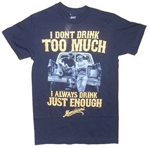 MENS I DON'T DRINK TOO MUCH BLACK SMALL COTTON TEE